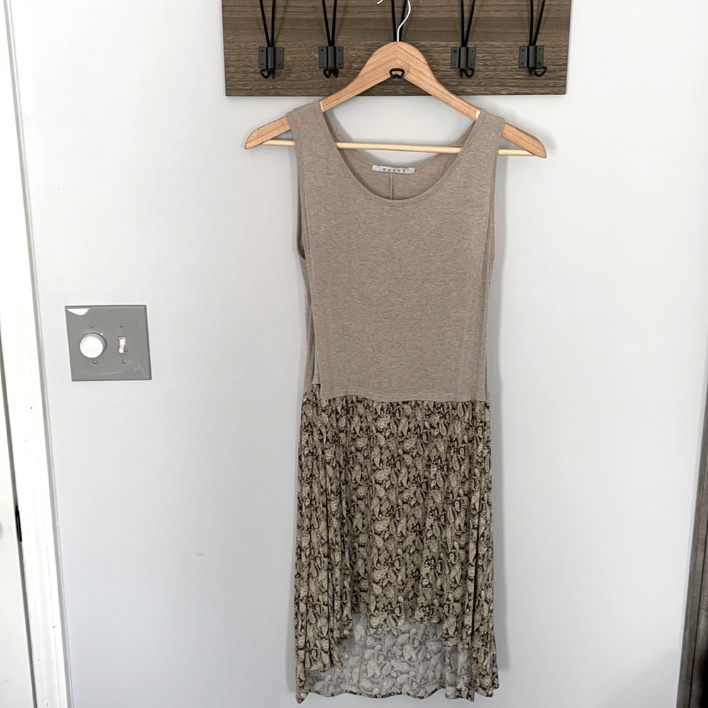 Easel tan and paisley dress